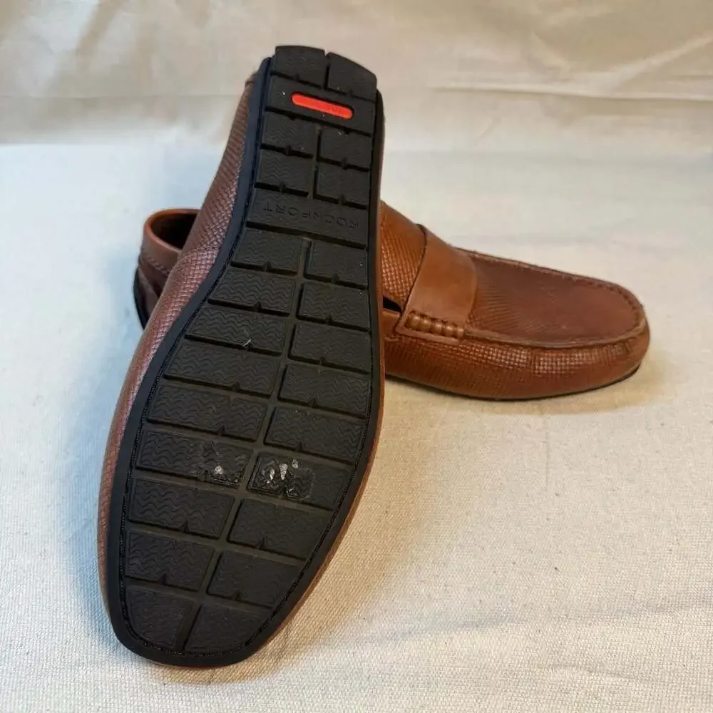 Rockport Tayo Slip-On Loafer Brown Embossed Leather